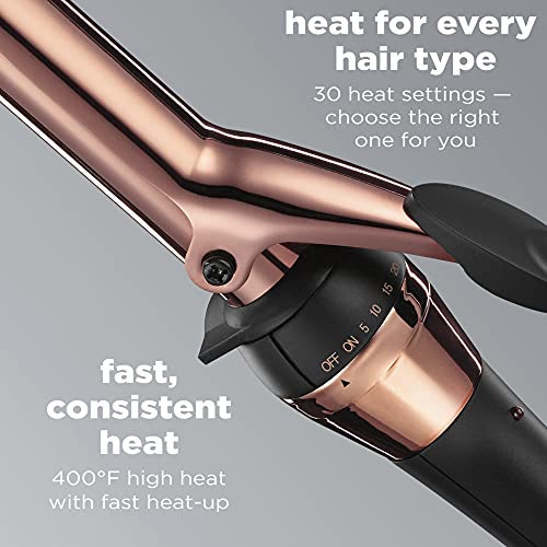Conair INFINITIPRO BY Titanium 1Inch Curling Iron, Black / Rose Gold, 1 Count