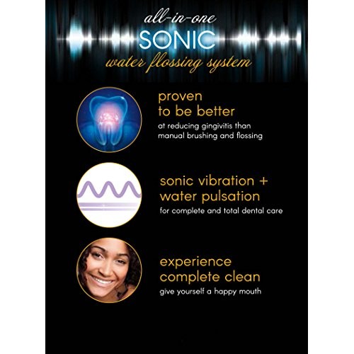 Conair Interplak All-in-One Sonic Water Flossing System with 6 Attachments