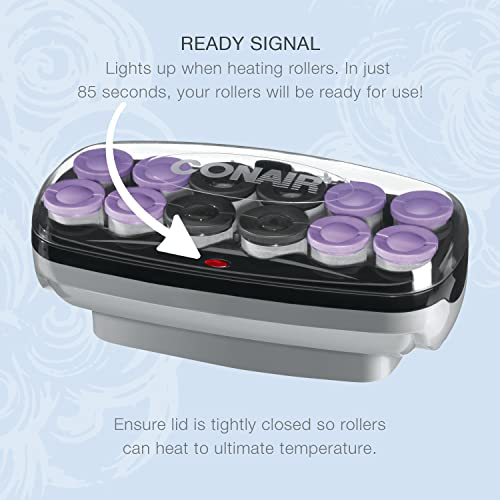 Conair Jumbo and Super Jumbo Ceramic Hot Rollers, Bonus Super Clips Included ...