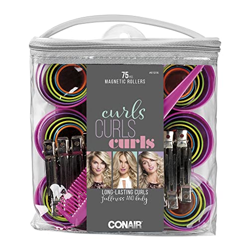 Conair Magnetic Rollers, Rollers: pink, purple, blue, orange, yellow, green; ...