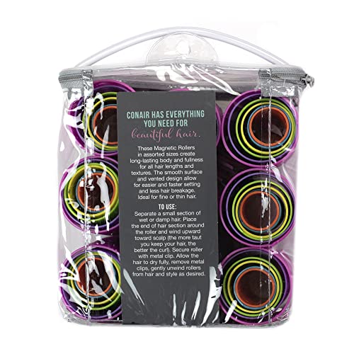 Conair Magnetic Rollers, Rollers: pink, purple, blue, orange, yellow, green; ...