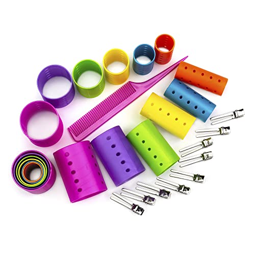 Conair Magnetic Rollers, Rollers: pink, purple, blue, orange, yellow, green; ...