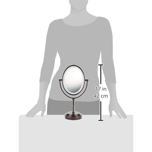 Conair Reflections Double-Sided Incandescent Lighted Vanity Makeup Mirror, 1x...