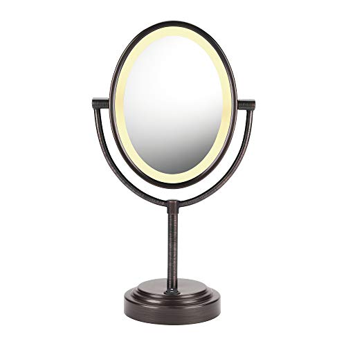 Conair Reflections Double-Sided Incandescent Lighted Vanity Makeup Mirror, 1x...