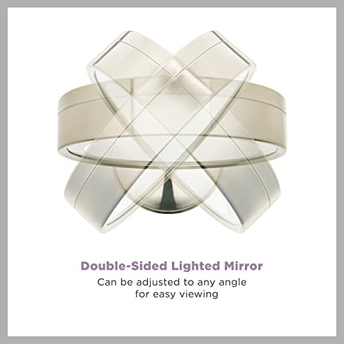Conair Reflections Double-Sided LED Lighted Vanity Makeup Mirror, 1x/10x magn...