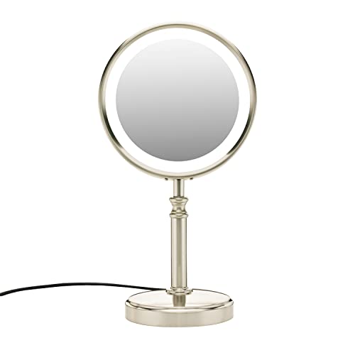 Conair Reflections Double-Sided LED Lighted Vanity Makeup Mirror, 1x/10x magn...