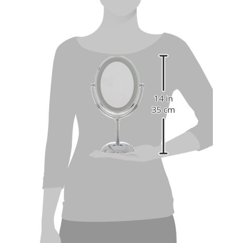 Conair Reflections Double-Sided LED Lighted Vanity Makeup Mirror, 1x/7x magni...