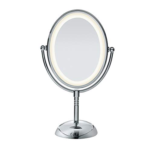 Conair Reflections Double-Sided LED Lighted Vanity Makeup Mirror, 1x/7x magni...