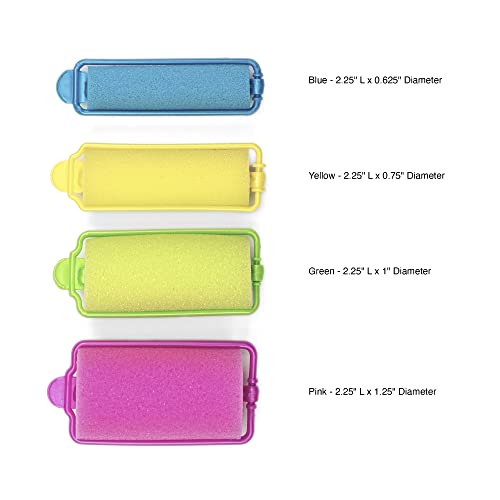 Conair Self-Fastening Foam Rollers in Reusable Zipper Case in Assorted Barrel...