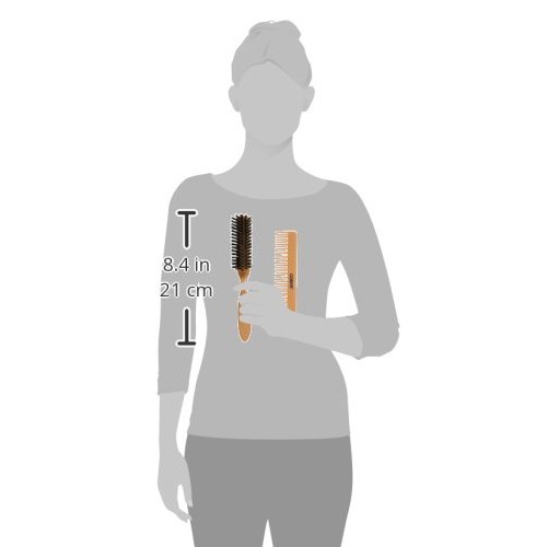 Conair Simulated Wood Thumb Grip Nylon Volume Comb Set