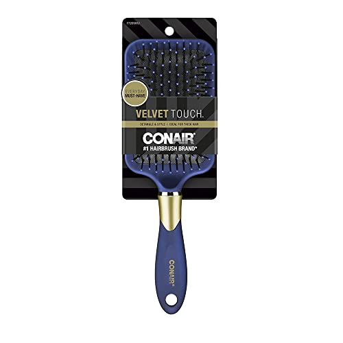 Conair Velvet Touch Paddle Brush (Color May Vary), Multi