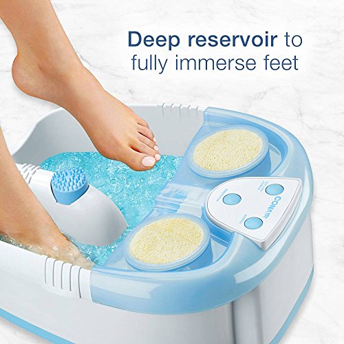 Conair Waterfall Foot Pedicure Spa with Lights, Bubbles, Massage Rollers