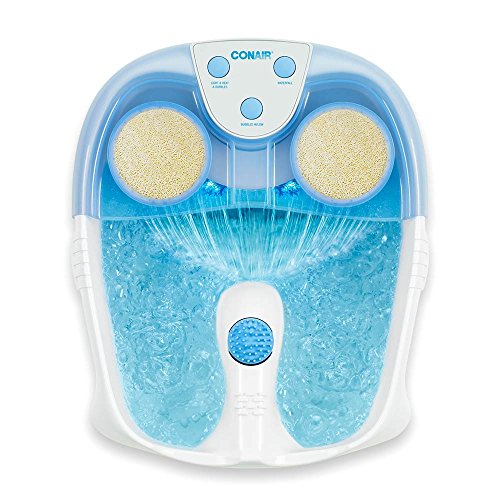 Conair Waterfall Foot Pedicure Spa with Lights, Bubbles, Massage Rollers