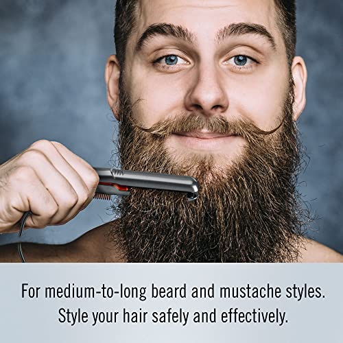 ConairMAN Beard Straightener for Men, Smooth and Style Beards and Hair for Sm...