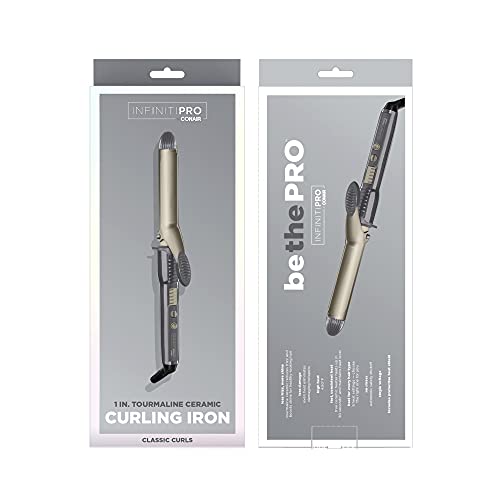 INFINITIPRO BY CONAIR Nano Tourmaline Ceramic Curling Iron, 1-inch Curling Iron