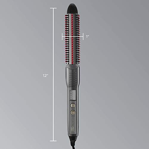 INFINITIPRO BY CONAIR Nano Tourmaline Ceramic Hot Curl Brush, 1-Inch