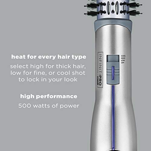 INFINITIPRO BY CONAIR Titanium Ceramic Hot Air Brush, 1 1/2-Inch Hot Air Styl...
