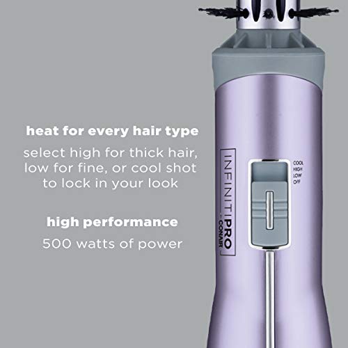 INFINITIPRO BY CONAIR Titanium Ceramic Hot Air Brush, 1 Inch Drying & Styling...