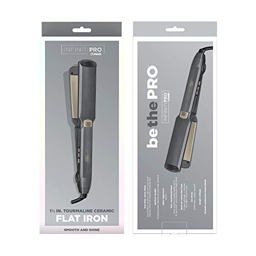 INFINITIPRO BY CONAIR Tourmaline Ceramic Flat Iron, 1 1/2 Inch