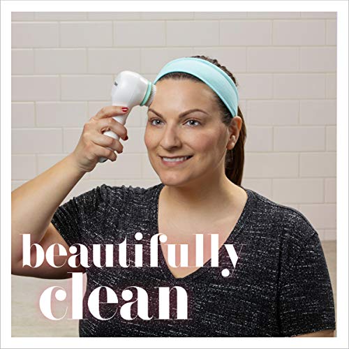 True Glow by Conair Sonic Facial Brush - Waterproof + Rechargeable, White, 3 ...