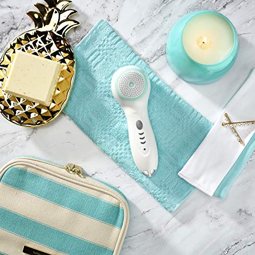 True Glow by Conair Sonic Facial Brush - Waterproof + Rechargeable, White, 3 ...