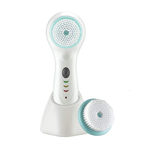 True Glow by Conair Sonic Facial Brush - Waterproof + Rechargeable, White, 3 ...