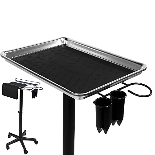 Concentrics - Premium Aluminum Instrument Salon Rolling Tray Table W/Accessor...