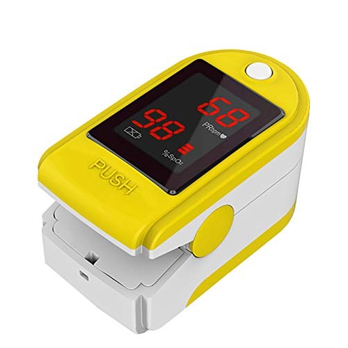 Concord Basics Yellow Fingertip Pulse Oximeter Blood Oxygen Saturation Monito...