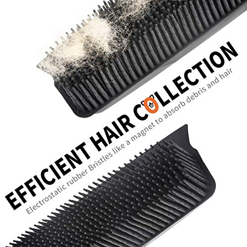 Conliwell Pet Hair Rubber Broom Removal Tool, Carpet Rake Floor Brush with Sq...