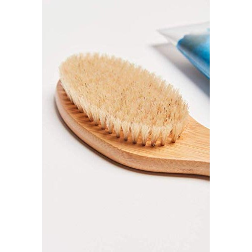 Dry Brush - Vegan Bamboo Body Scrub Brush with Travel Bag and How-To Dry Brus...