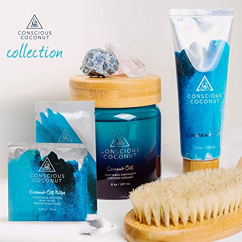 Dry Brush - Vegan Bamboo Body Scrub Brush with Travel Bag and How-To Dry Brus...