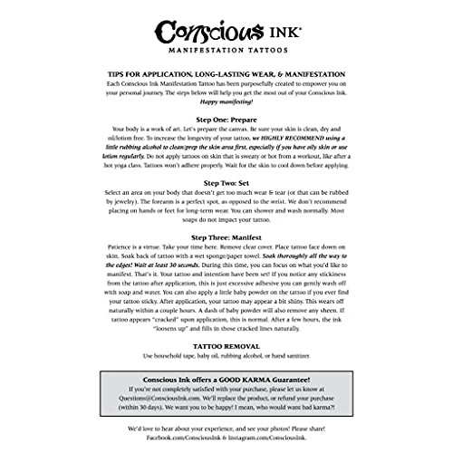 Conscious Ink, Temporary Tattoos, Inspirational, Mindfulness Tools, Positive ...