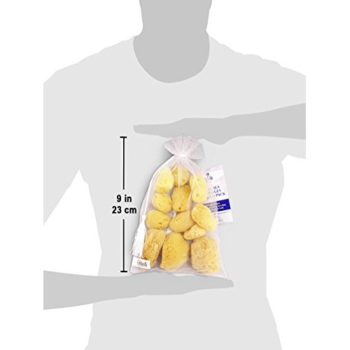 Natural Sea Silk Sponges 12pk: Size 1.5"-3" like Cotton Balls, for Cosmetic U...