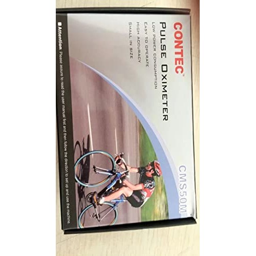 CONTEC BLACK CMS50M FingerTip Pulse Oximeter Blood Oxygen Meter SpO2 Heart Ra...