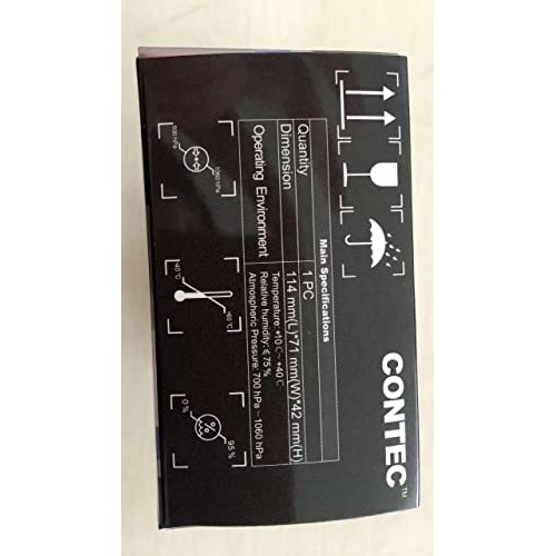 CONTEC BLACK CMS50M FingerTip Pulse Oximeter Blood Oxygen Meter SpO2 Heart Ra...