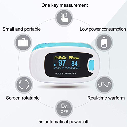 CONTEC CMS50NA Pulse Oximeter SpO2 and PR Value Waveform Blood Oxygen Neck/Wr...
