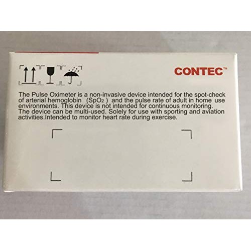 Contec Finger Tip Pulse Oximeter - Blood Oxygen Saturation (SpO2) and Pulse R...