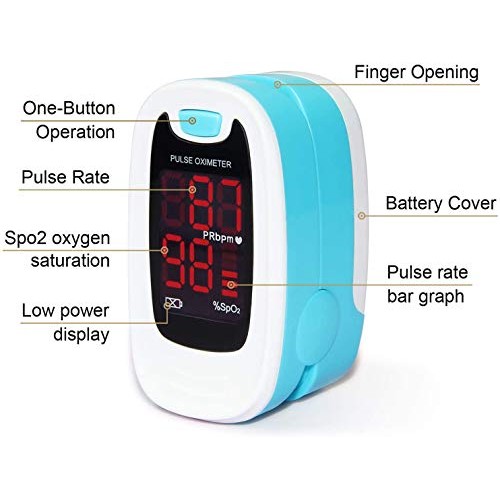 CONTEC LED CMS50M Pulse Oximeter,SpO2 and PR Value Waveform Blood Oxygen, Nec...