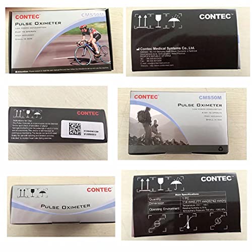 CONTEC LED CMS50M Pulse Oximeter,SpO2 and PR Value Waveform Blood Oxygen, Nec...
