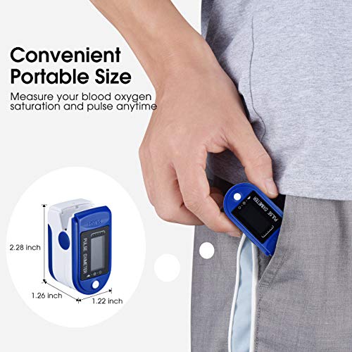 CONTEC Pulse Oximeter Fingertip, Blood Oxygen Saturation Monitor, Heart Rate ...