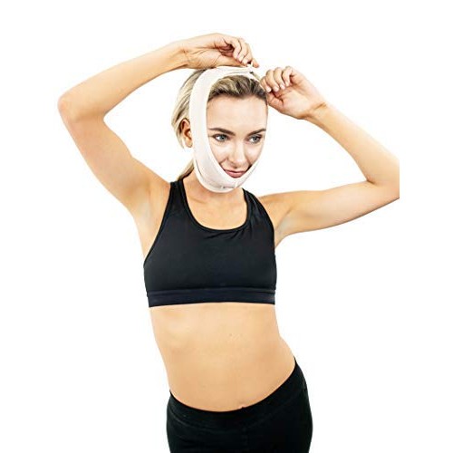 Compression Facial Mask, Post Surgery Neck Compression Garment, – Neck Wrap o...