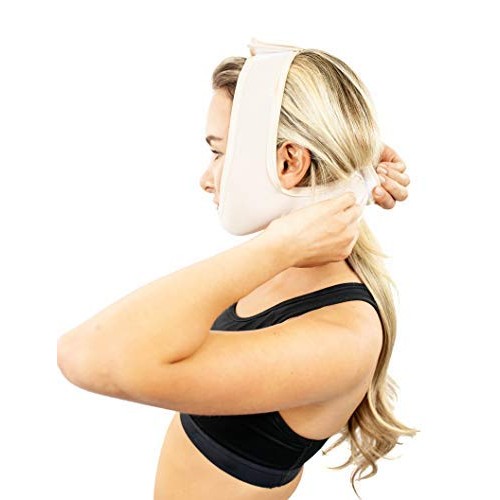 Compression Facial Mask, Post Surgery Neck Compression Garment, – Neck Wrap o...