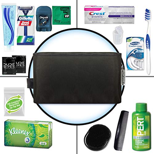 Convenience Kits International Men’s Premium 15 Piece Assembled Travel Kit Fe...