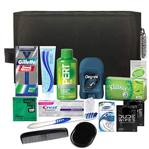 Convenience Kits International Men’s Premium 15 Piece Assembled Travel Kit Fe...