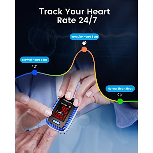 [2022] COOCEER Pulse Oximeter Fingertip, Finger Oxygen Monitor Fingertip Spo2...
