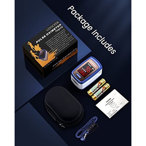 [2022] COOCEER Pulse Oximeter Fingertip, Finger Oxygen Monitor Fingertip Spo2...