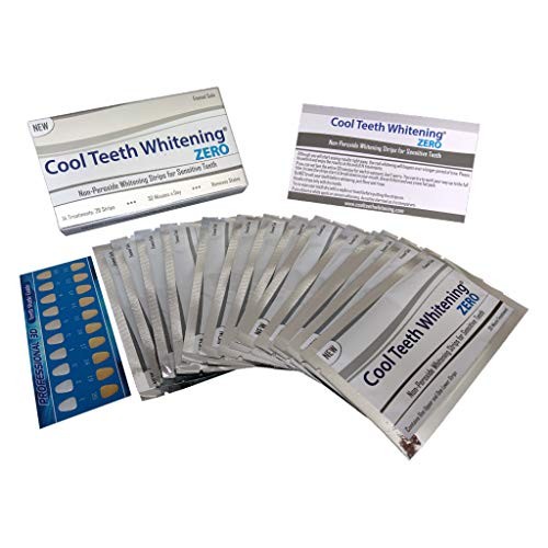 Cool Teeth Whitening Zero Peroxide Strips for Sensitive Teeth and Gums Whiten...