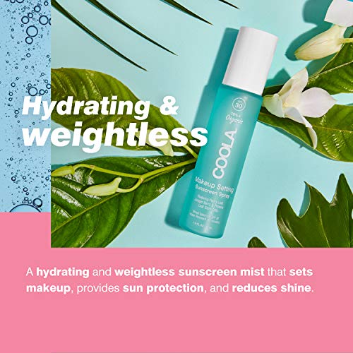 COOLA Organic Makeup Setting Spray with SPF 30, Hydrating Makeup Protection &...