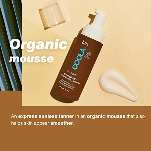 COOLA Organic Sunless Tanning Lotion, Self Tan Express Body Mousse, Piña Cola...