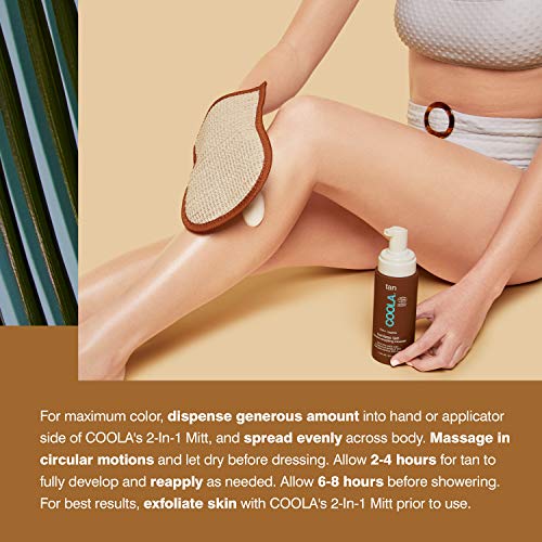 COOLA Organic Sunless Tanning Lotion, Self Tan Express Body Mousse, Piña Cola...